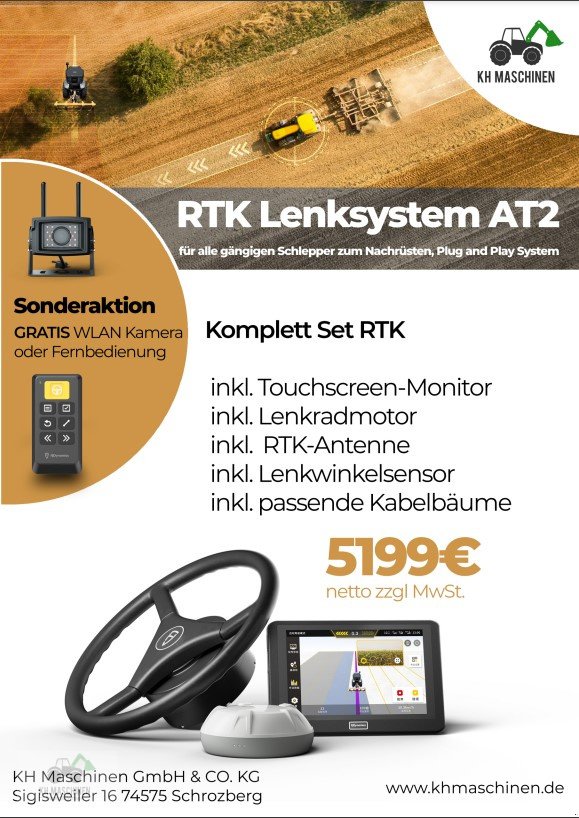 Parallelfahr-System του τύπου KH Maschinen RTK Lenksystem | GPS | Nachrüstsatz für alle Schlepperhersteller, Neumaschine σε Schrozberg (Φωτογραφία 1)